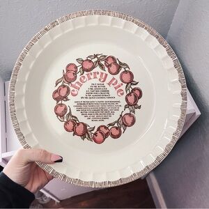 Vintage Country Harvest Cherry Pie Plate